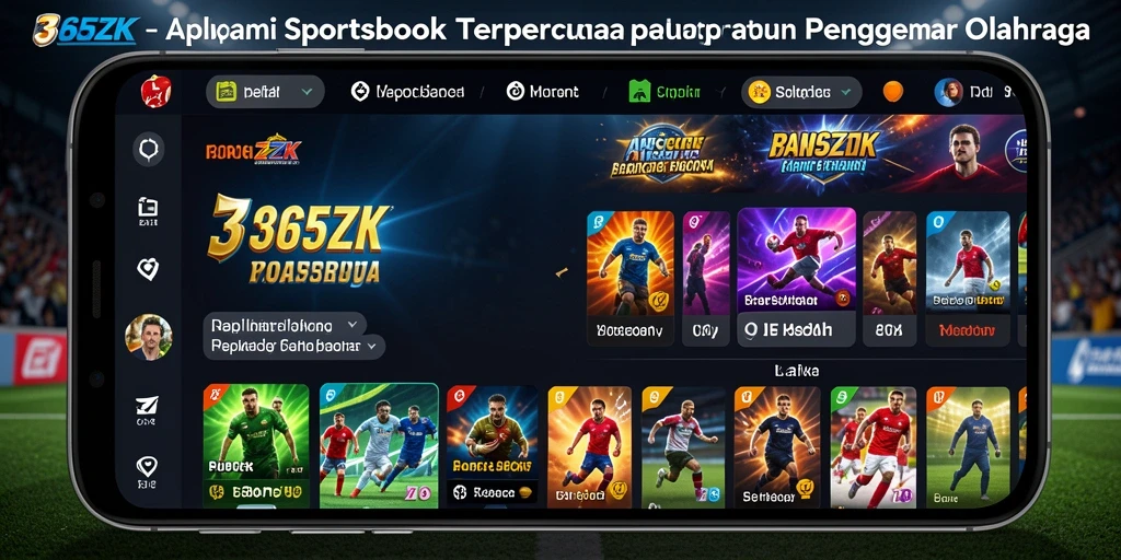 Tampilan antarmuka 365ZK yang user-friendly untuk taruhan olahraga.