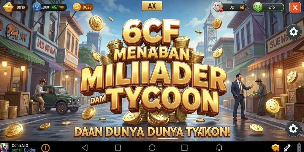 Tampilan gameplay 6CF menunjukkan keseruan mengelola bisnis Tycoon.