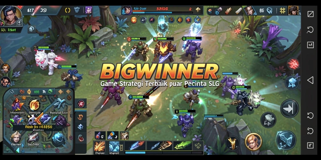 Tangkapan layar gameplay menunjukkan aksi strategis dalam BIGWINNER.