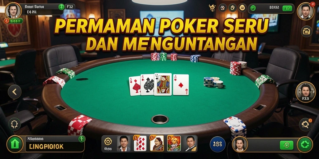 Tampilan seru dari gameplay Poker di F32 dengan grafis menakjubkan.