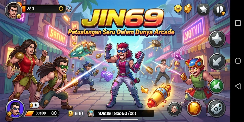 Tampilan gameplay JIN69 yang seru dan menantang dalam genre Arcade.