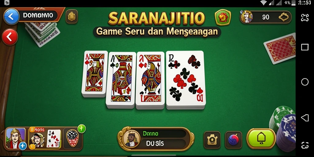 Gameplay seru SARANAJITU menampilkan pengalaman bermain Domino yang menyenangkan.