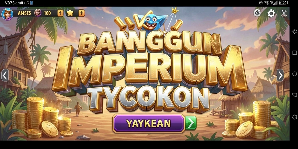 Gameplay V87 menampilkan elemen manajemen bisnis yang kompleks dan menarik.